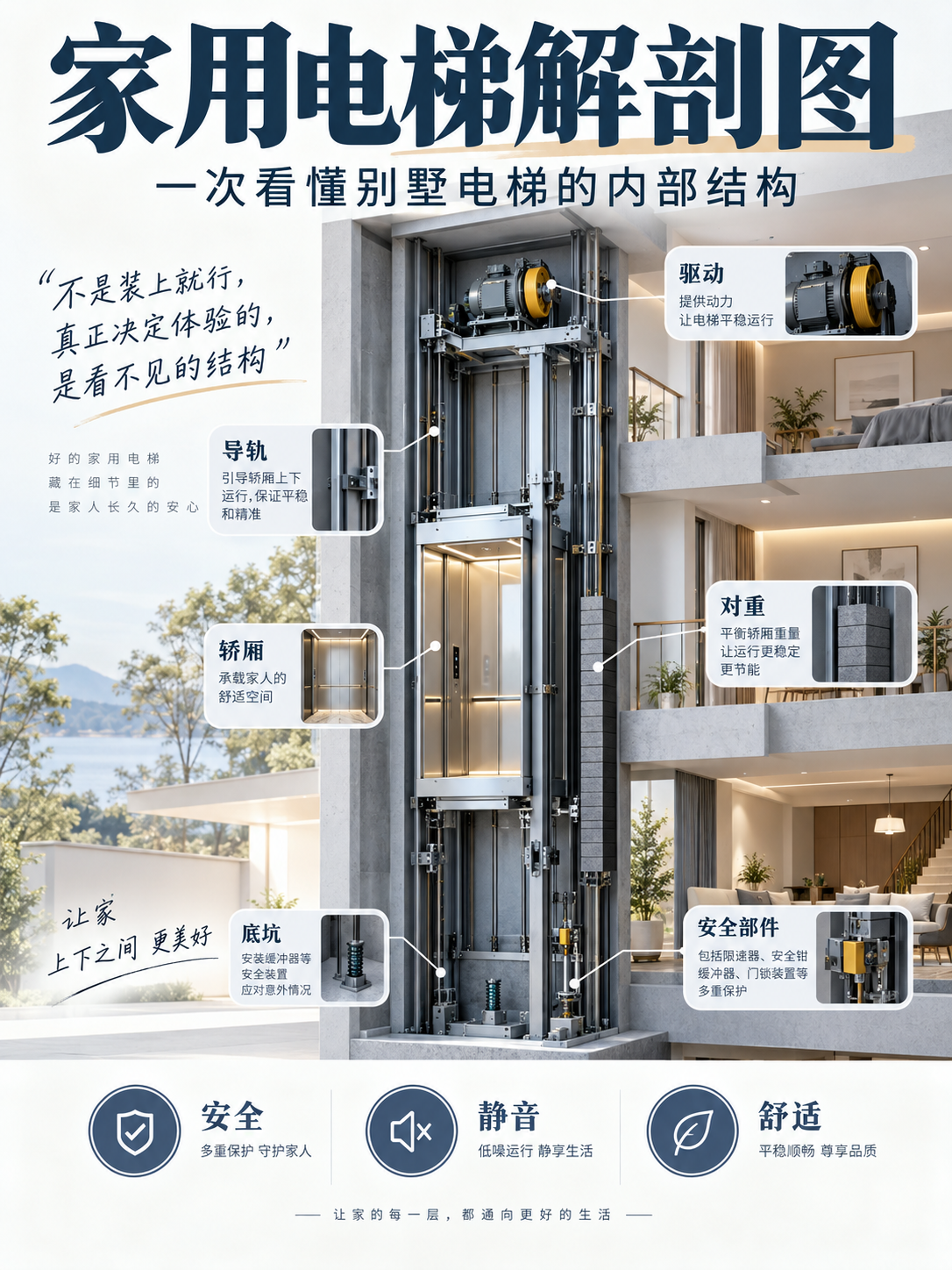 巴中家用电梯里面到底藏了什么？一张图拆给你看